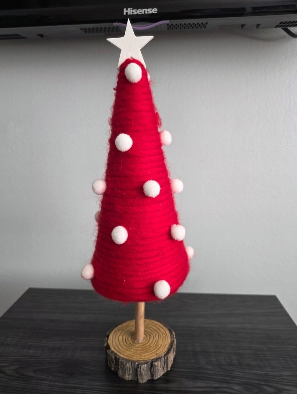 Red Christmas Tree Table Top Decor